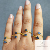 Natural Blue Sapphire Ring, Boho Jewelry, Real Raw Sapphire Ring, Dainty Ring, Birthstone Jewelry, Handmade Stone Ring, Engagement Ring
